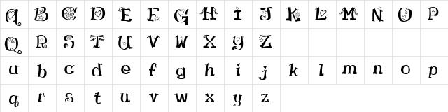 Crumpy Regular  glyph index