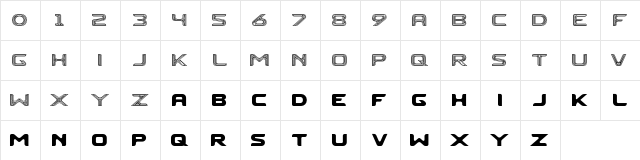 SwampDog Regular  glyph index
