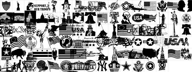 4th of July Reflections Regular  glyph index