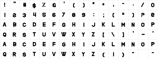 Hippopotamus Apocalypse Regular  glyph index