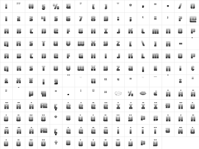 Heavy Falcon Gradient Regular  glyph index