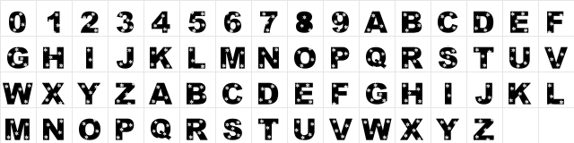 LMS Let It Snow Regular  glyph index