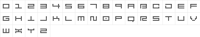 ERRO7 Regular  glyph index
