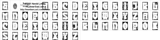 Carmen CapsOutside Regular  glyph index