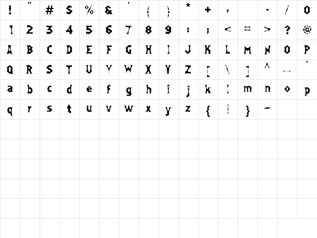 MoneyBox Regular  glyph index