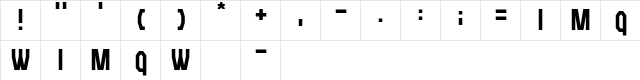 Fortzilla Regular  glyph index