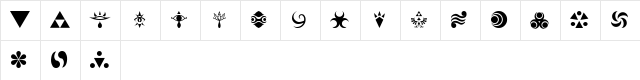 Hylian Symbols Hylian Symbols  glyph index