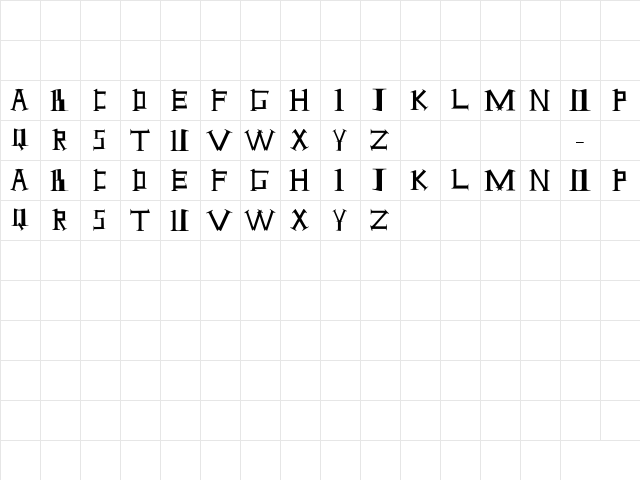 Antioch Regular  glyph index