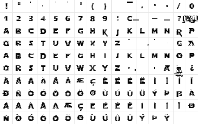 Star Jedi Outline Regular  glyph index