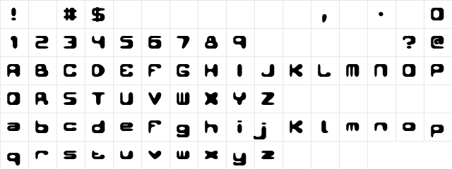 Luinettene Regular  glyph index