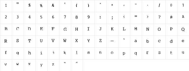 1980sWriter Medium  glyph index
