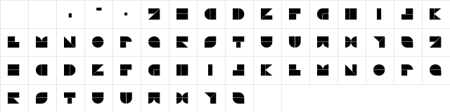 Drebiek Expanded Black  glyph index