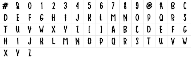 BADUY Regular  glyph index