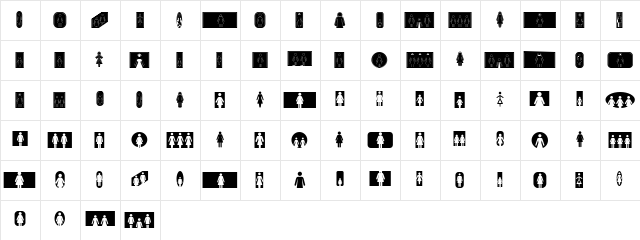 Mulher Regular  glyph index