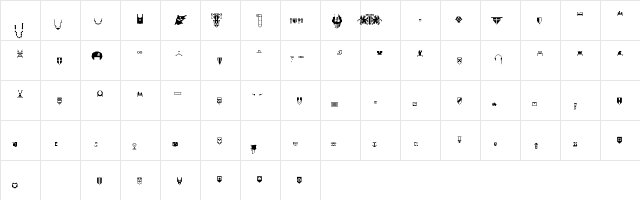 Psychophante Regular  glyph index
