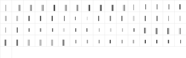 UpcBwrP36xTt Normal  glyph index