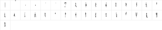 Gunnnn Medium  glyph index