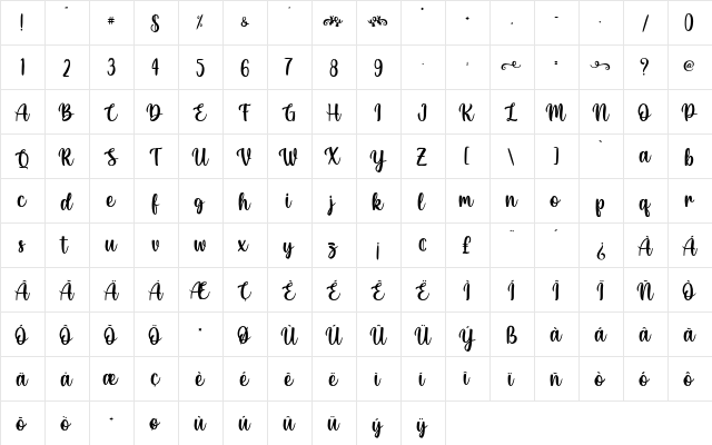 Christmas Bell - Personal Use Regular  glyph index