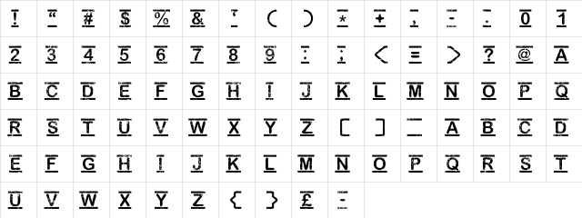 [TOP_SECRET] Regular  glyph index