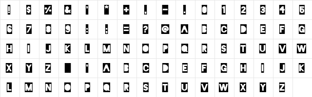 Blackout 2 AM  glyph index