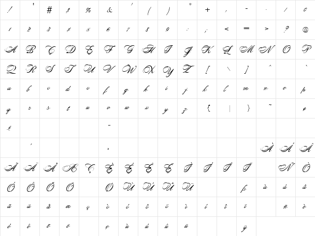 Citadel Regular  glyph index