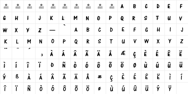 THE CURE Personam Use Regular  glyph index