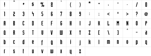 Trust This One Regular  glyph index