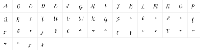 mottona demo Regular  glyph index