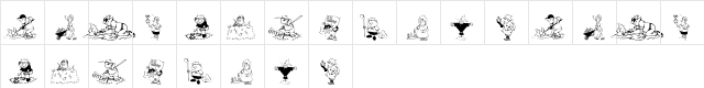 KR Summer Garden Regular  glyph index