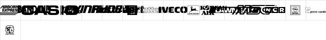 CORPart!" Sample Regular  glyph index