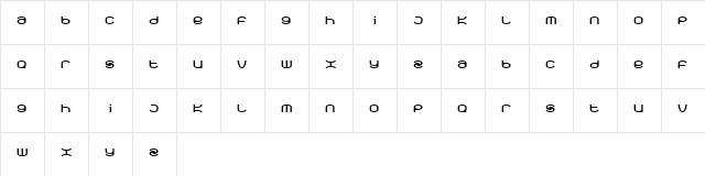 spearbox Regular  glyph index