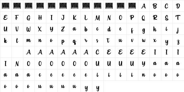 Seatyio Personal Use  glyph index
