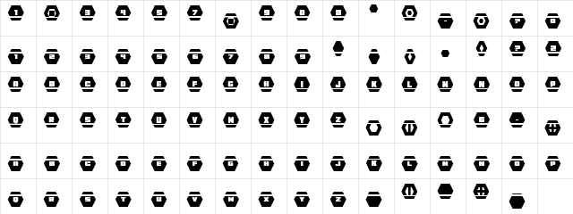 HeXkEy Solid Laser Regular  glyph index