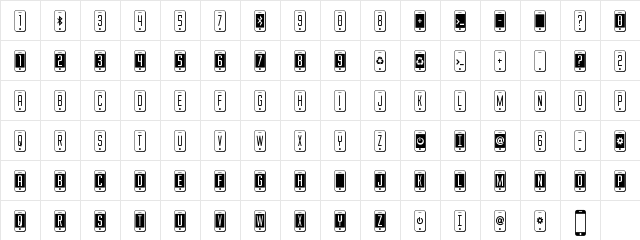 iDroid S Outline Outline  glyph index