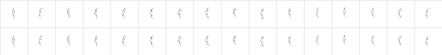 Chefs Regular  glyph index