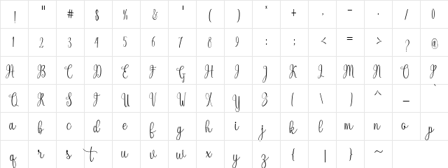 Lazortha Free Regular  glyph index