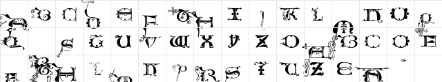 Solitaire Regular  glyph index