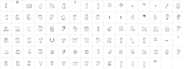 Doodle Teen Scene Regular  glyph index