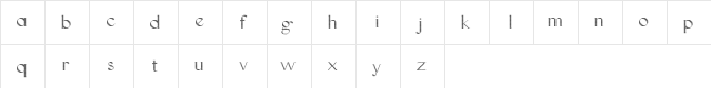 davoufette Regular  glyph index