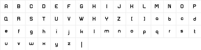 The Shift Regular  glyph index