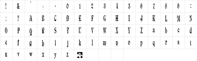 Aspen Plain  glyph index