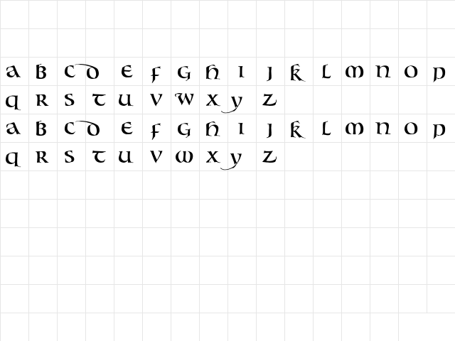 Bouwsma Uncial Regular  glyph index