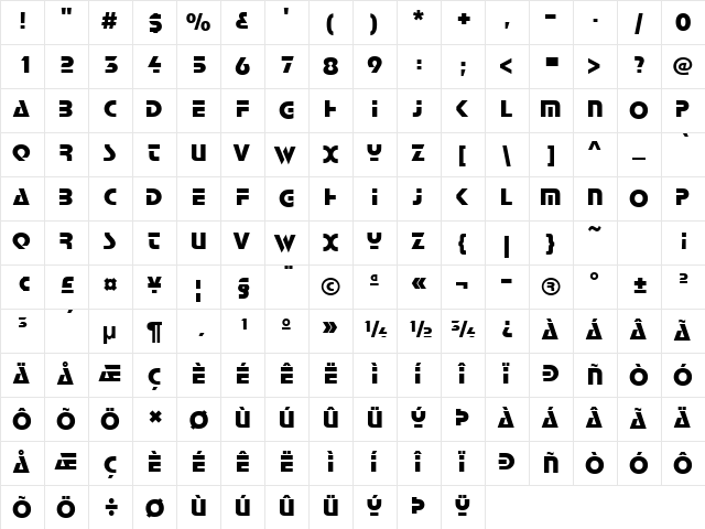 Stop Regular  glyph index