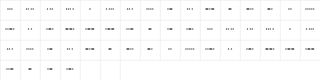 MC morse_Vail_Code_1837 Regular  glyph index