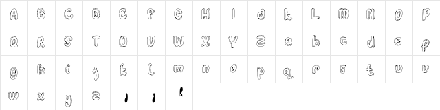 Hulahop Regular  glyph index
