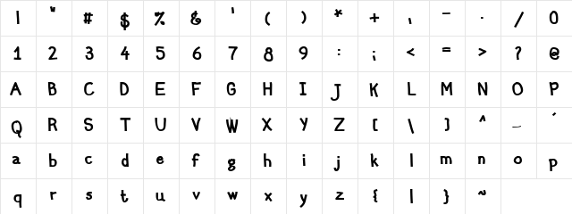 Trilok Bold  glyph index
