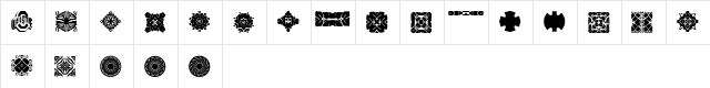 BR 4 My Dad Regular  glyph index