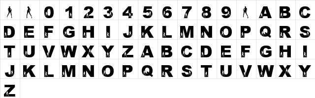 LMS Charlies Other Angels Regular  glyph index