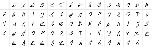 Mumendoom Regular  glyph index