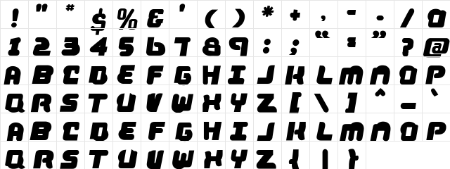 KAMPUCHEA ExtraBold  glyph index